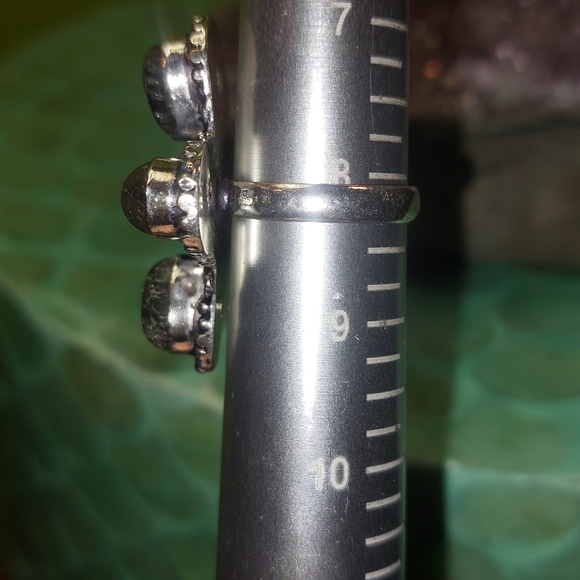 5 Stone Labradorite Gemstone Statement Ring - Picture 7 of 7